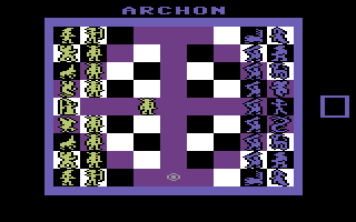 Archon running on the Commodore 64