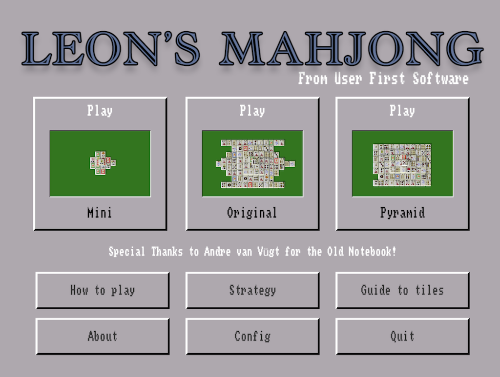 Leon Mahjong Intro Screen