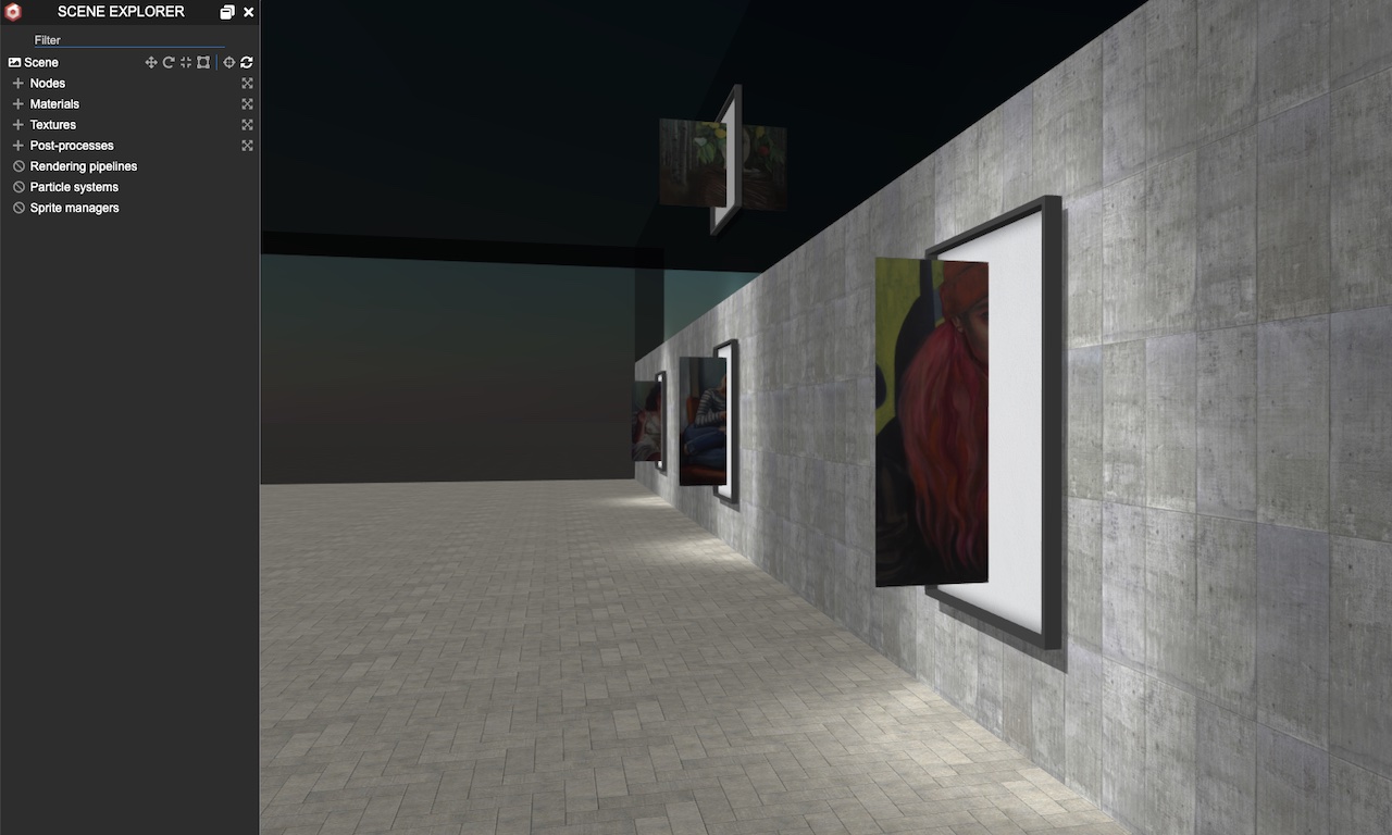 3D art gallery experiment in browser