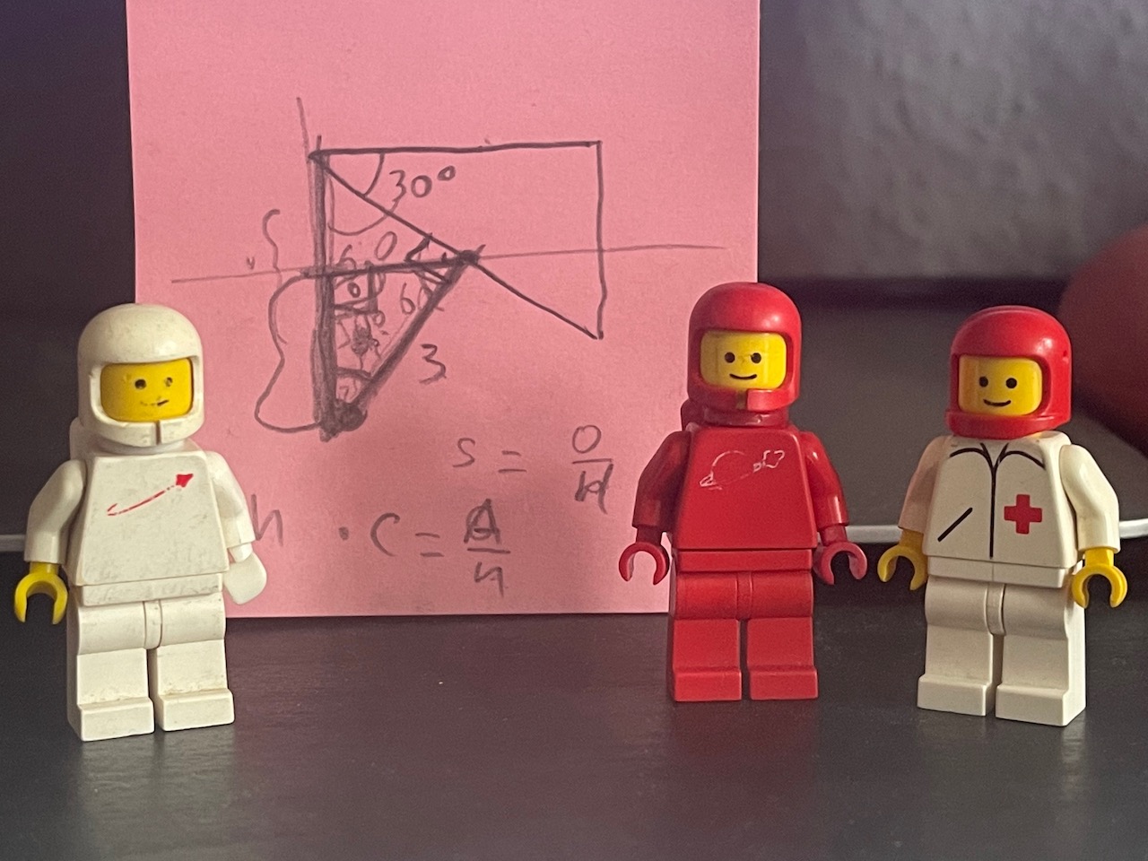 Trigonometry calculations on paper