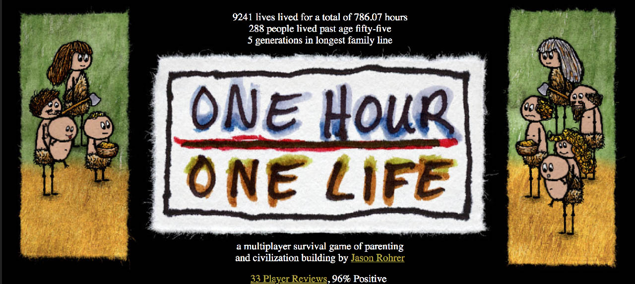 One Hour One Life videogame by Jason Rohrer